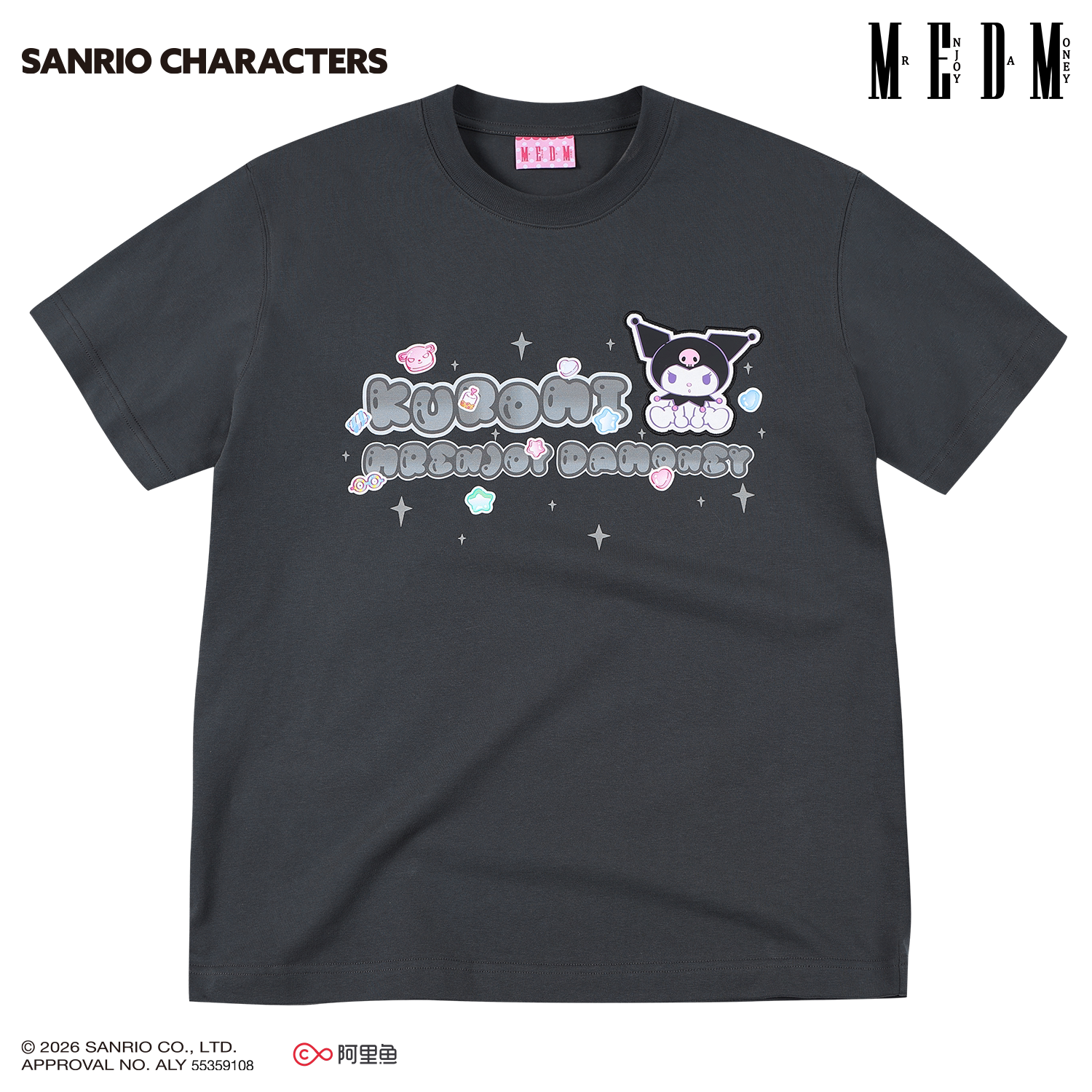 MEDM Cute Print Casual Round Neck Tee