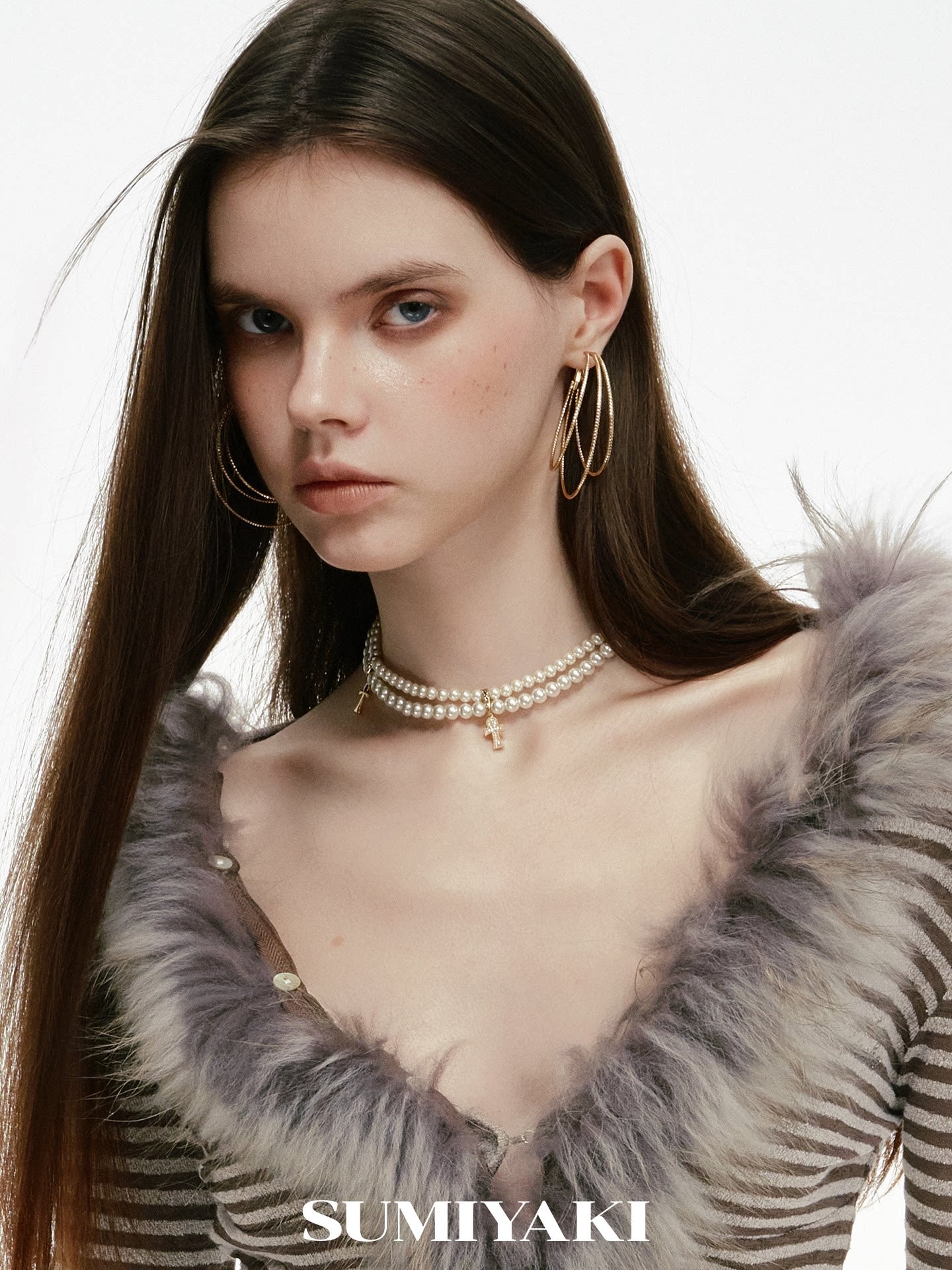 SUMIYAKI Three-layer Premium Plain Ring Earrings