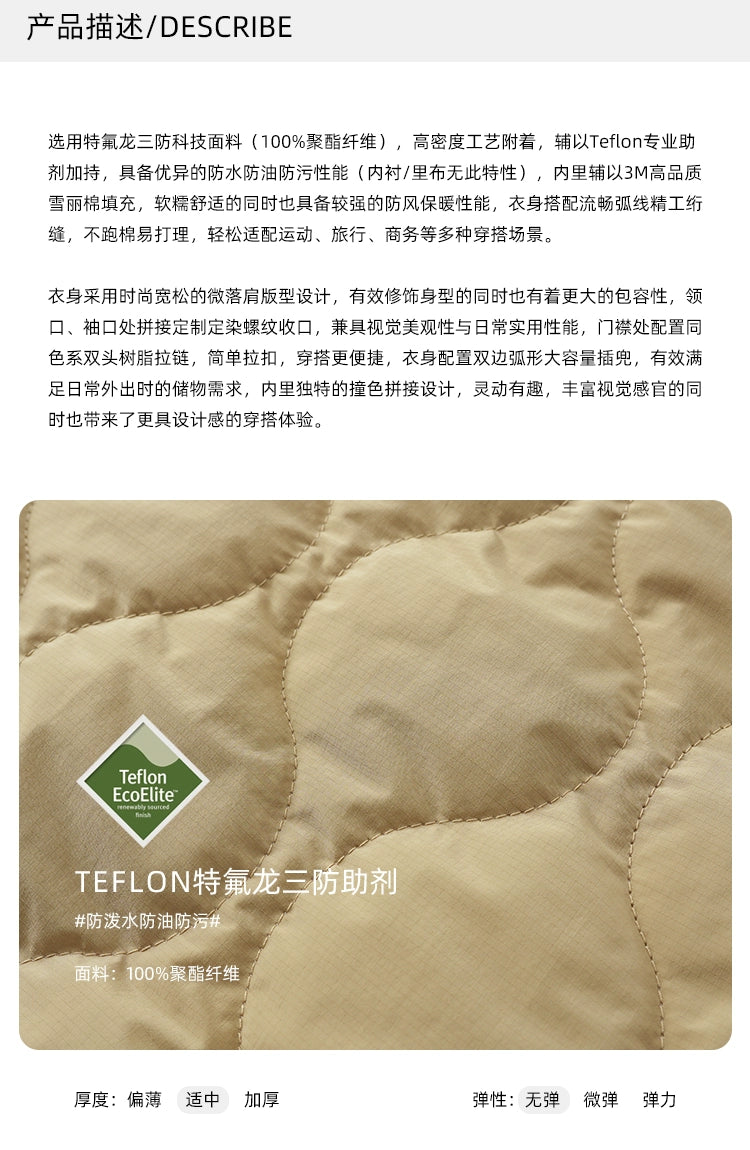 BUTTBILL three-proof Japanese retro gourd Shirley cotton clothes thickened Jacket