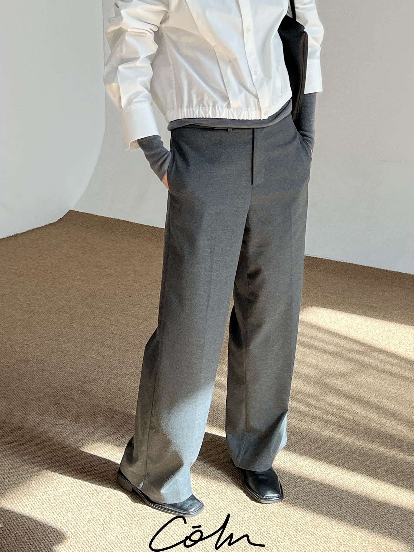 COLN Straight Versatile Casual Suit Pants