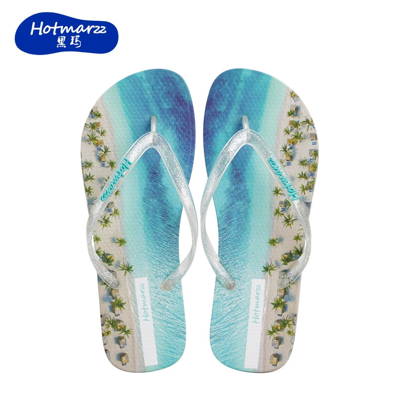Hotmarzz Wear-resistant Soft Seaside Beach Flip-flops