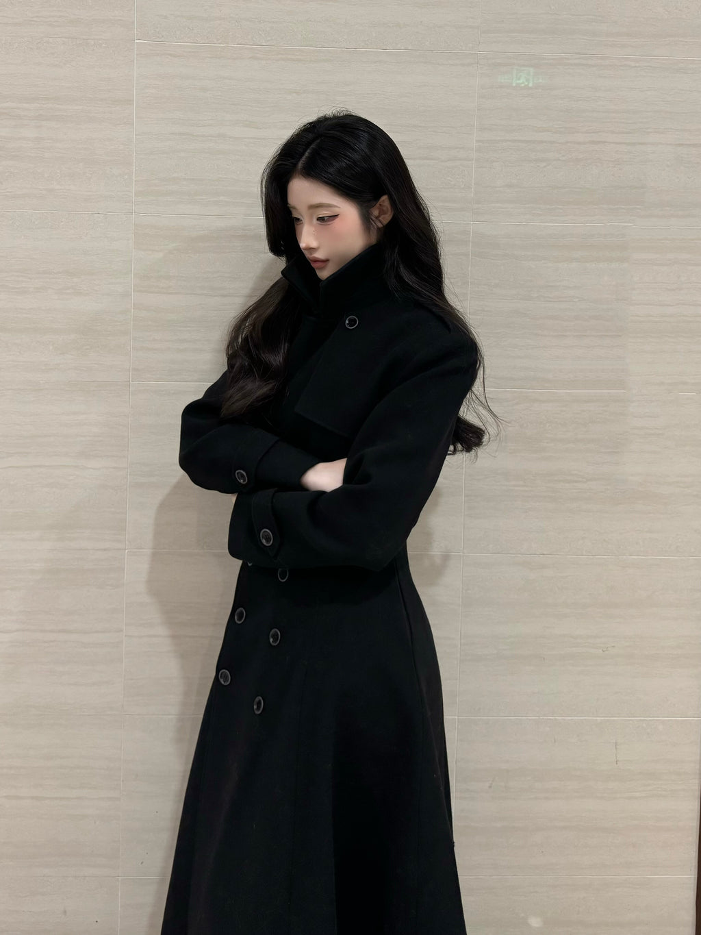PANPANSTUDIO Minimalist Woolen Coat Medium and Long Coat