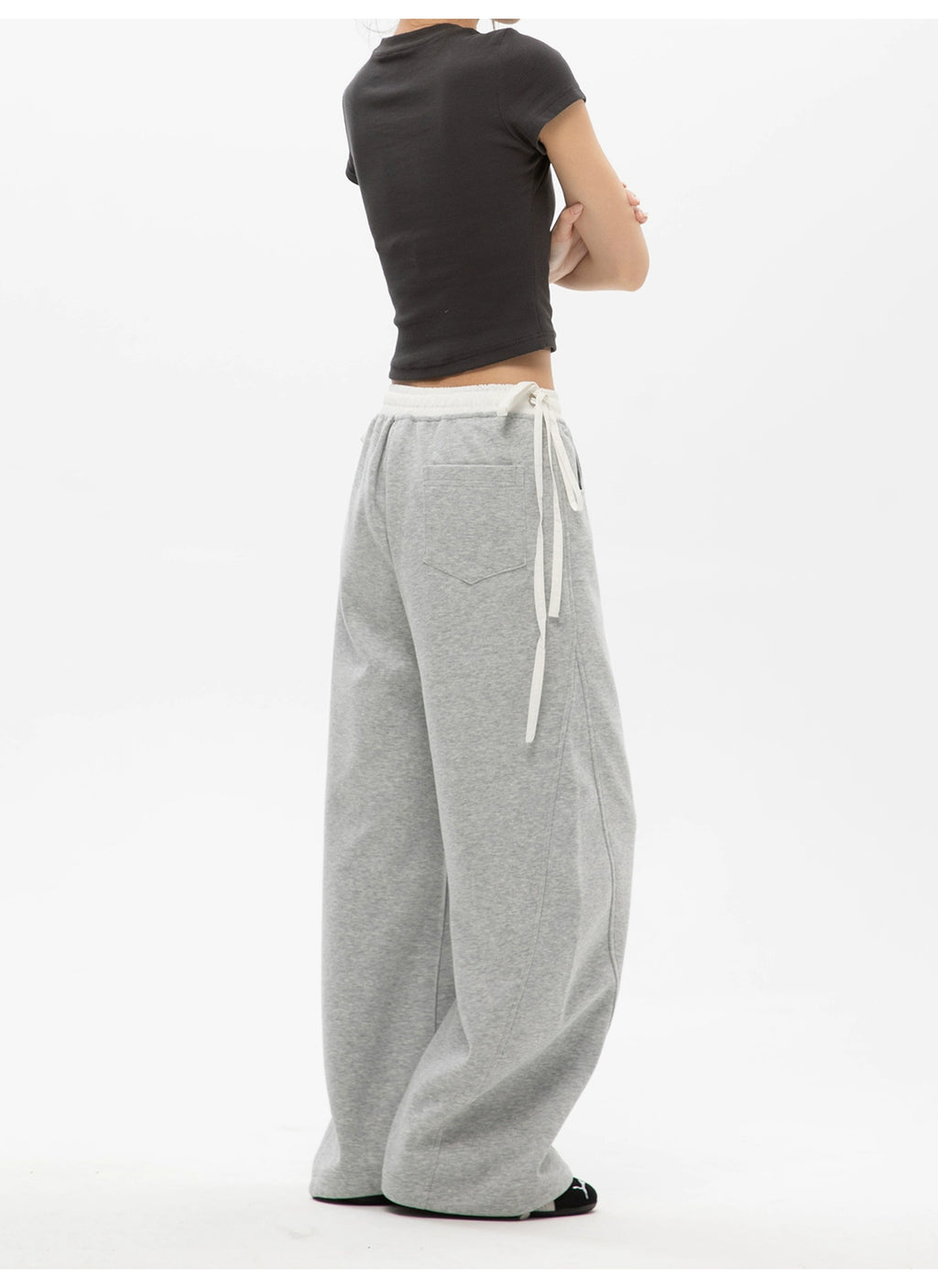 ICH MODE Loose Casual Straight Wide Leg Sweatpants