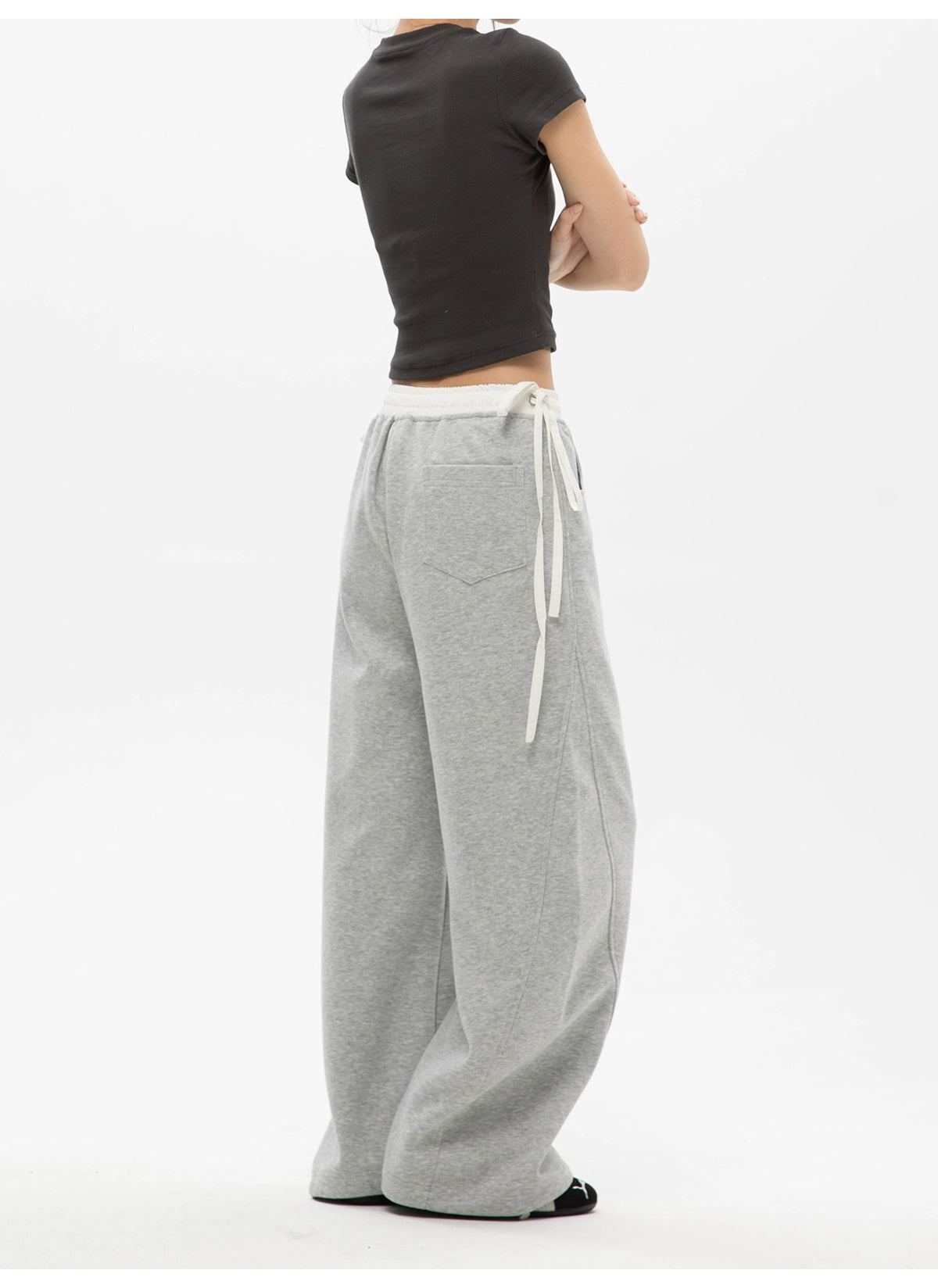ICH MODE Loose Casual Straight Wide Leg Sweatpants
