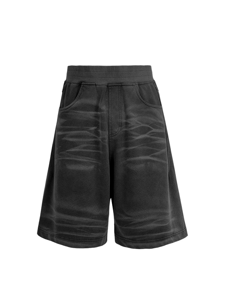 KONOOT scratch spray cat whisker horse willow fried salt washed Shorts