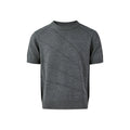 KREATE Front Shoulder Three-dimensional Jacquard Crew Neck Knitted Tee