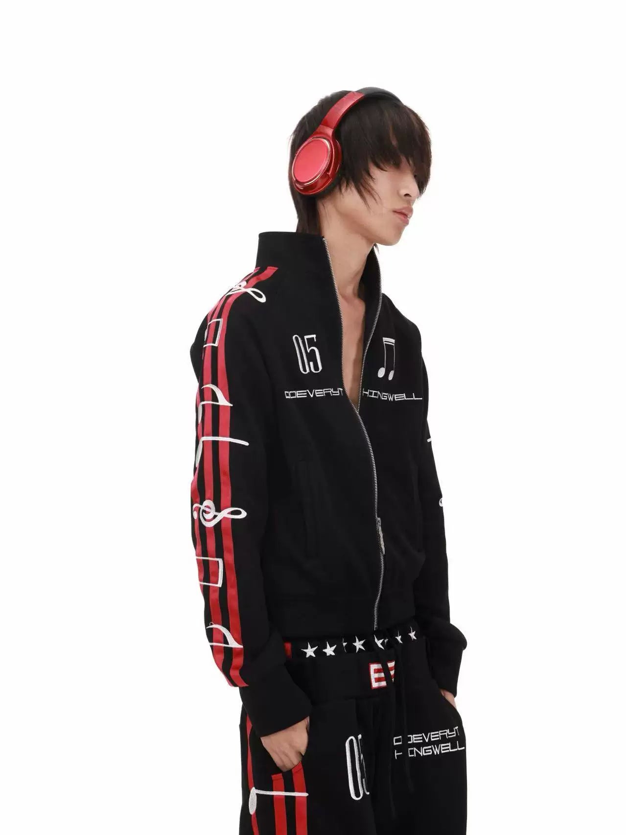 DETW Three-dimensional Embroidery Casual Suit