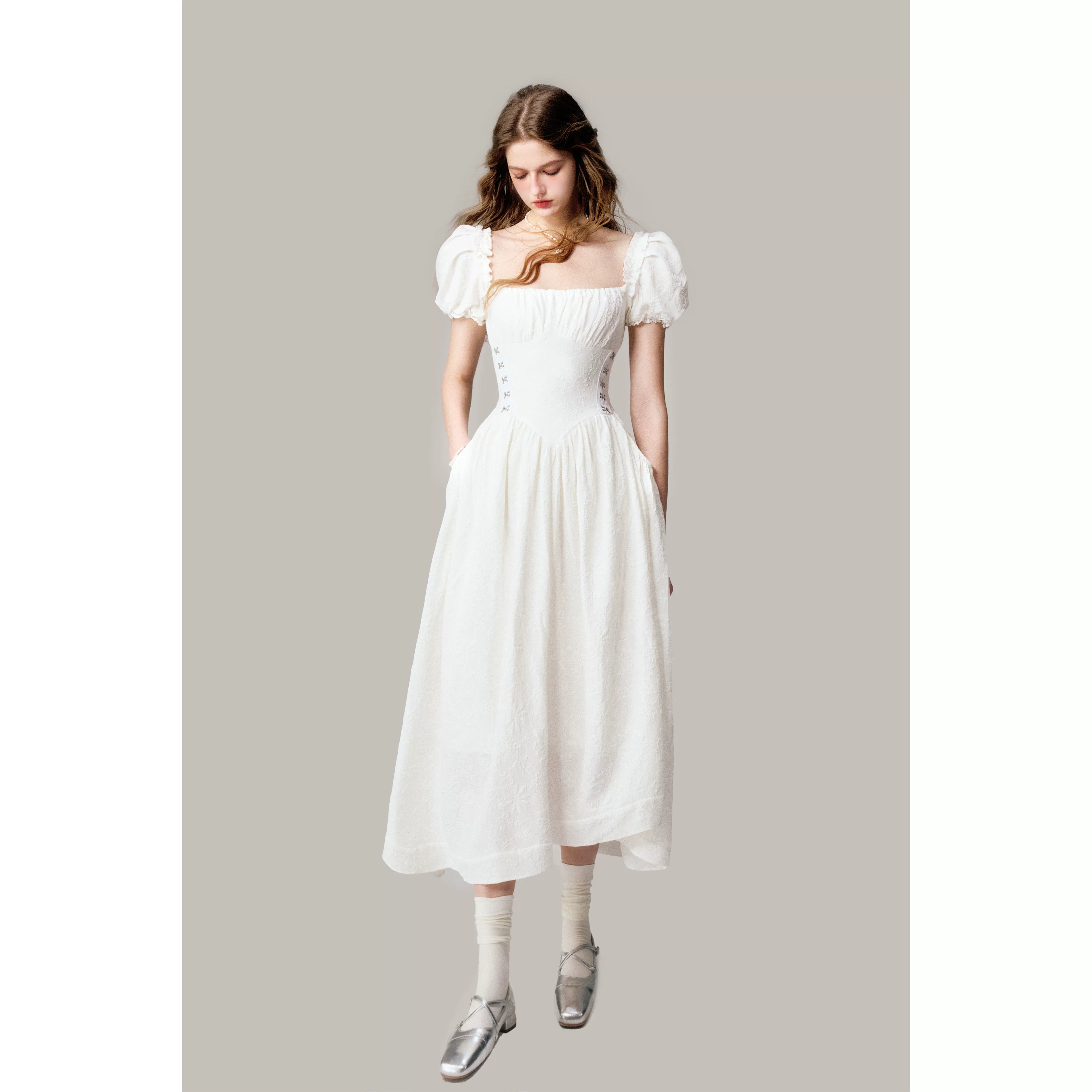 LULUSWINGS Three-dimensional Jacquard Waist Pendulum Dress