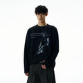 A PUEE Vintage Rivet Versatile Loose Long Sleeve
