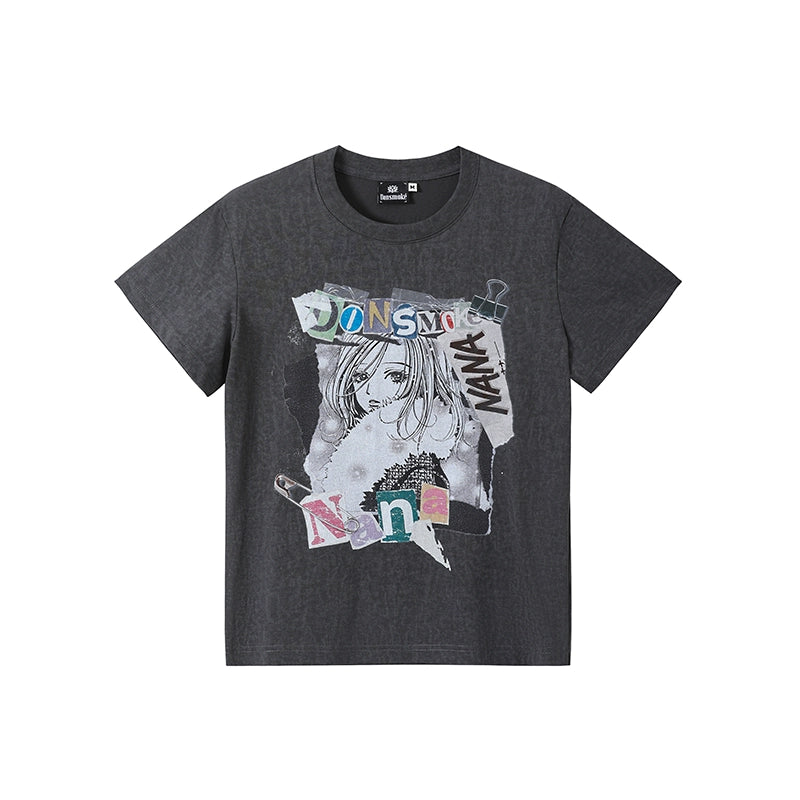 DSM Retro Collage Style Portrait Print Tee