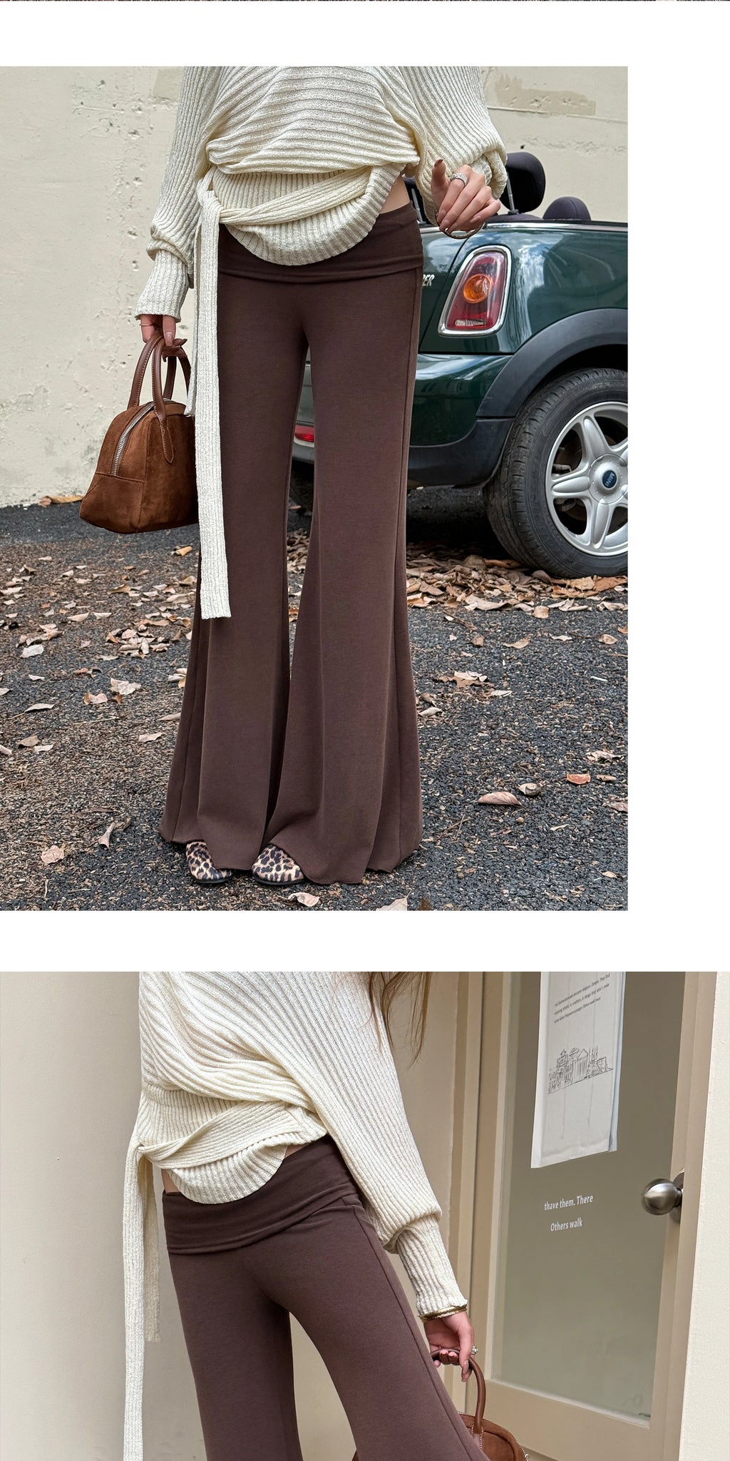 Audwyn Loose and Skinny Elastic Knitted Pants