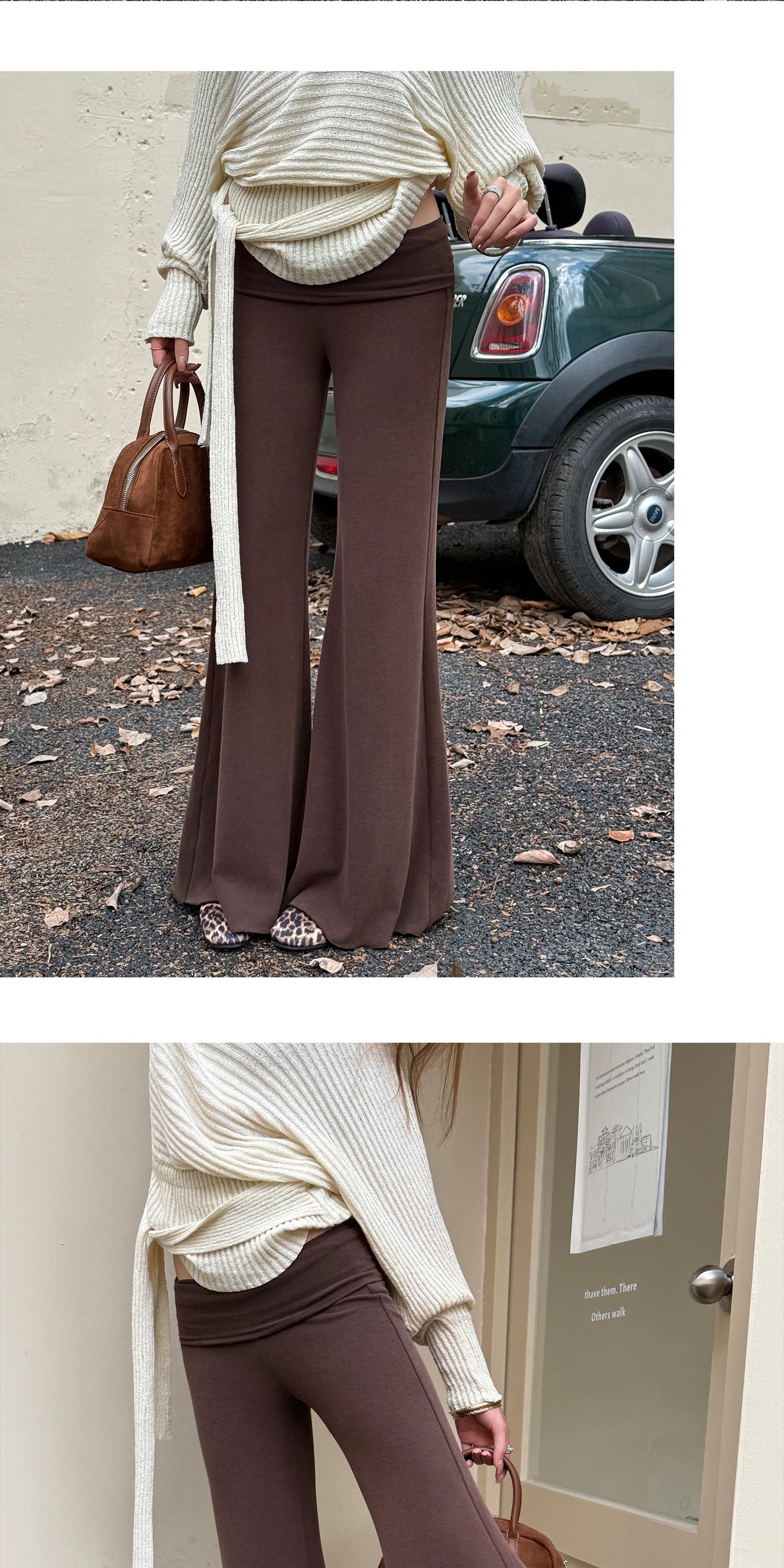 Audwyn Loose and Skinny Elastic Knitted Pants