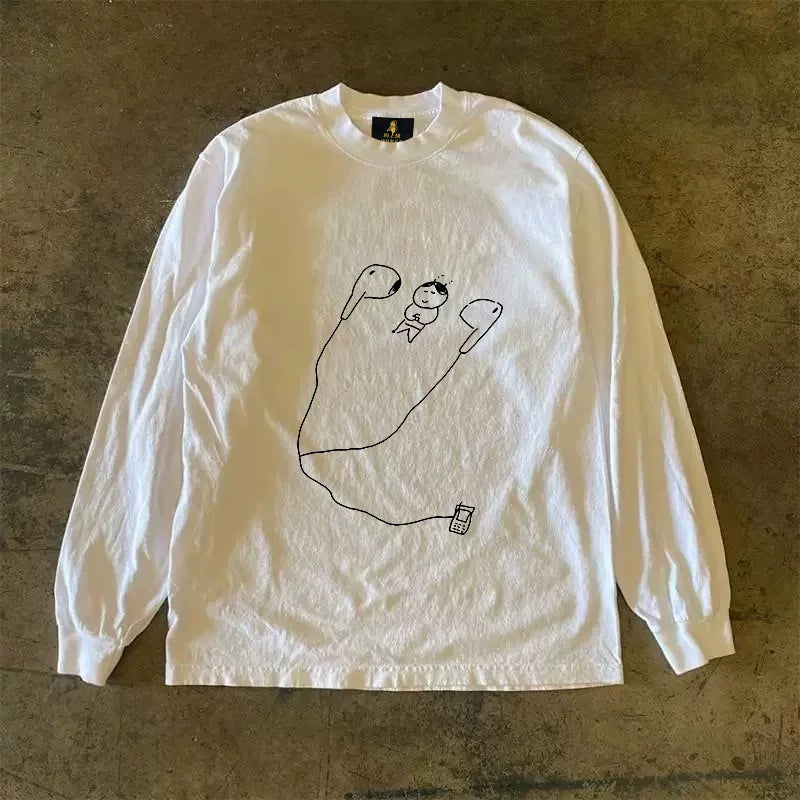 UPUPXIA  Vintage Casual Versatile Long Sleeve