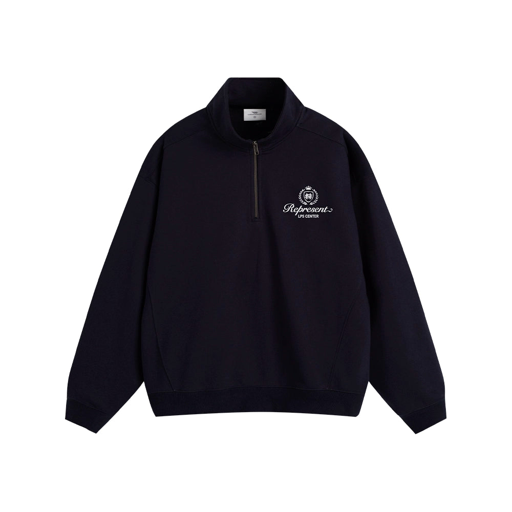 Loopsoon Vintage Half Zip Stand-Up Sweater
