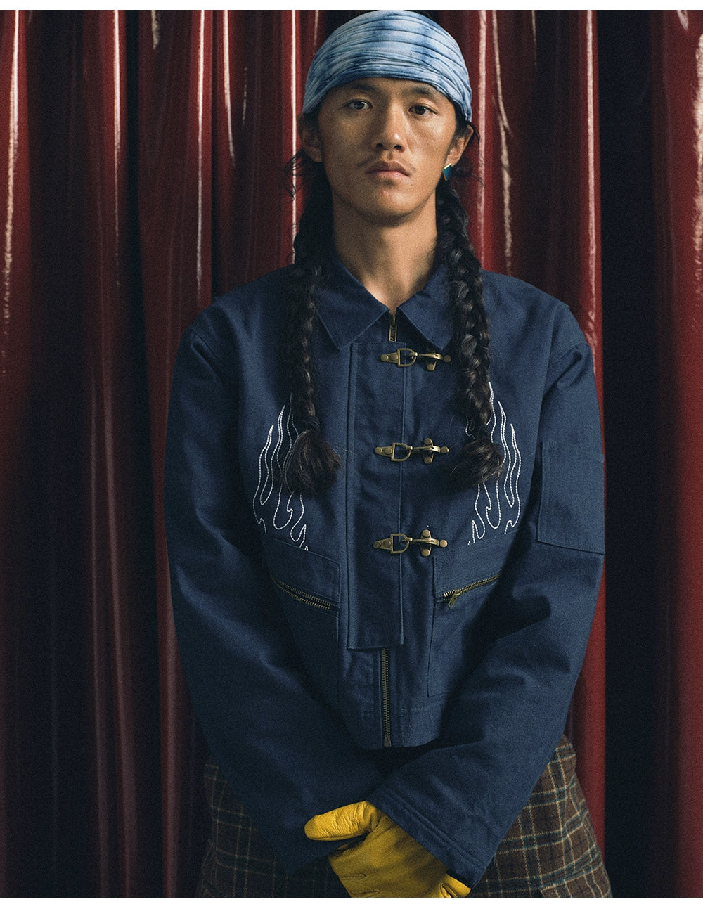 TREclub Vintage Plane Buckle Short Wide Jacket