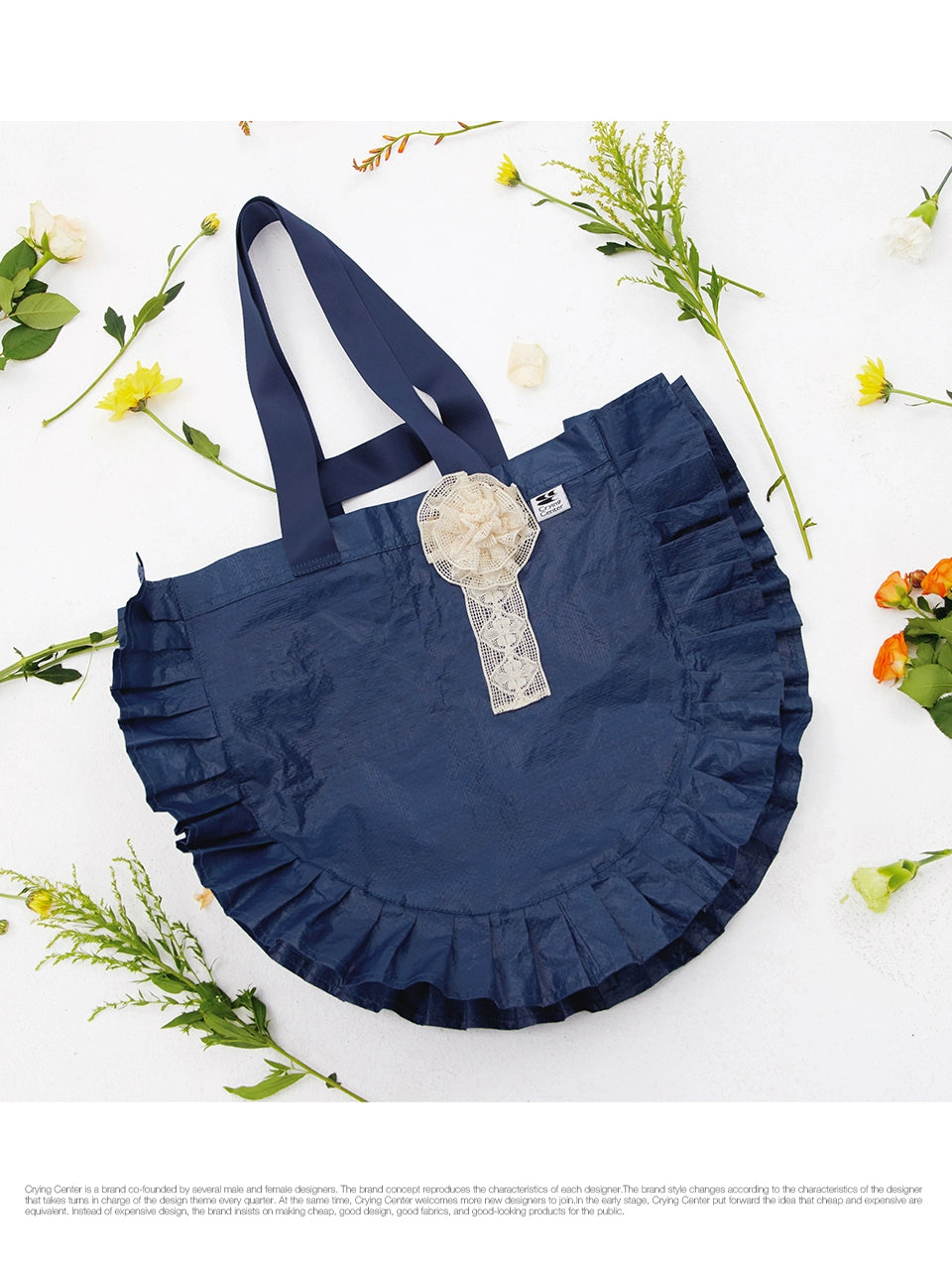 CryingCenter Shell Pleated Woven Bag