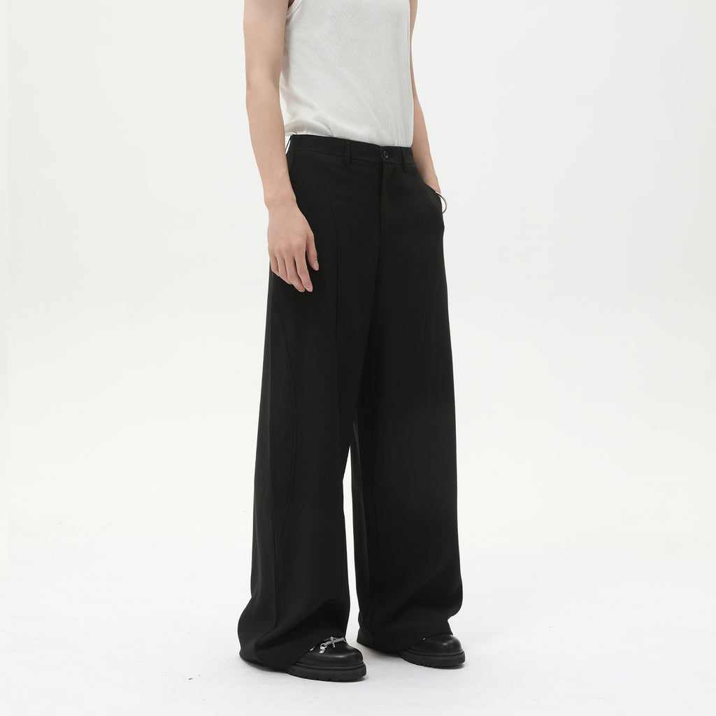 MTLCLOTHES Silhouette Loose and Thin Mopping Suit Pants