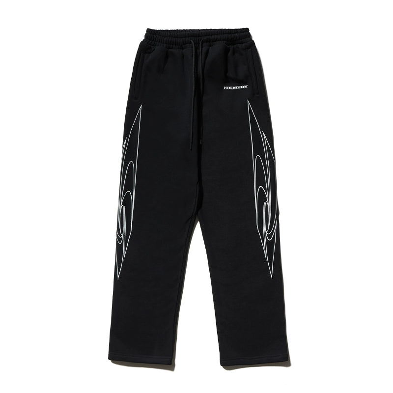 Remedy whirlpool R-shaped photoglue tide sweatpants