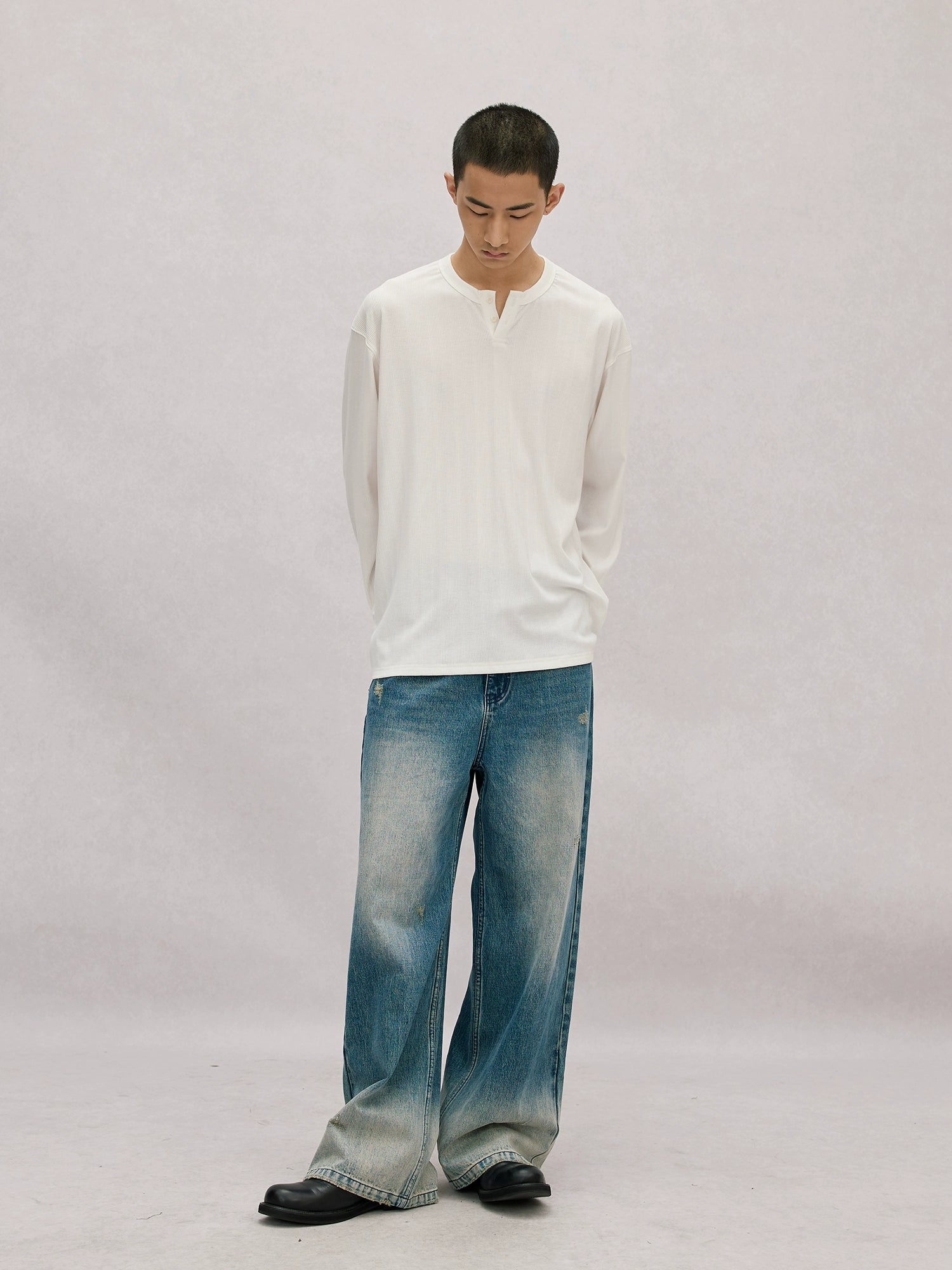 LR MADE Thin Breathable Henry Neck Bottom Long Sleeve