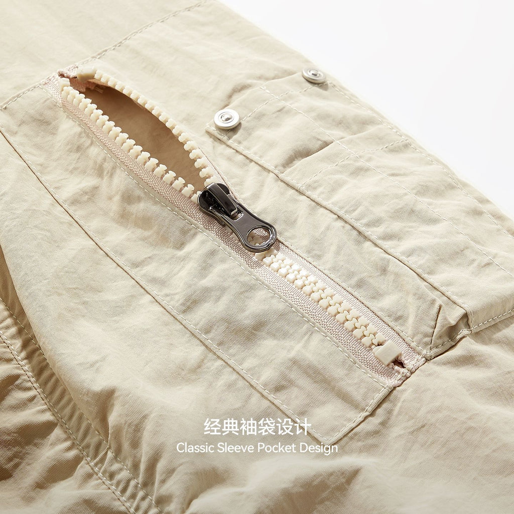 Inflation Short Stand-Up Collar Checked Contrast Baseball Jacket