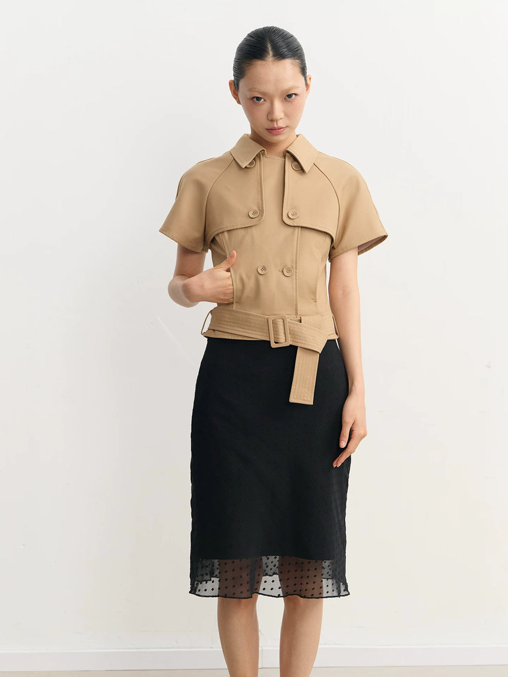 LINY LIBERTY Shoulder Sleeve Short Shawl Set