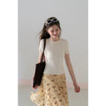 EGGKA Round Neck Pit Strip Thin Tee