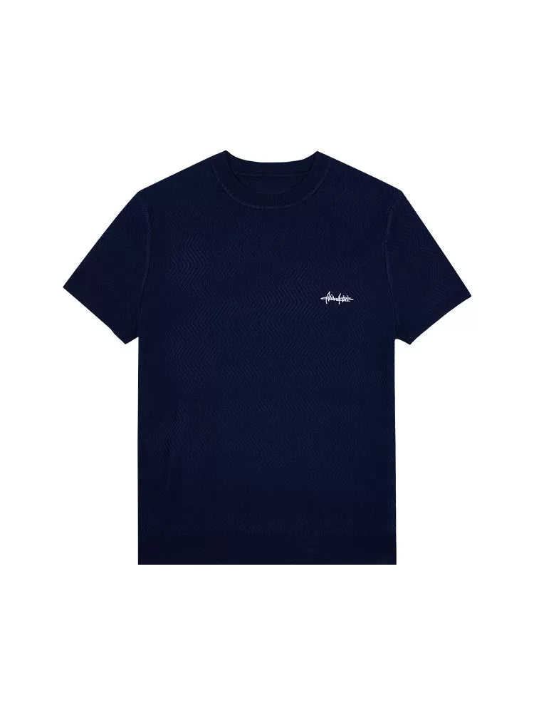 MindError Embroidery Logo Wavy Knit Tee