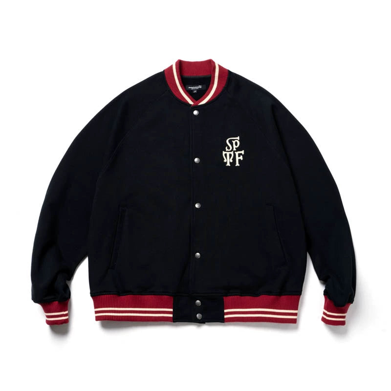 SUPERTOFU Patch Embroidery Contrast Cardigan Sweater