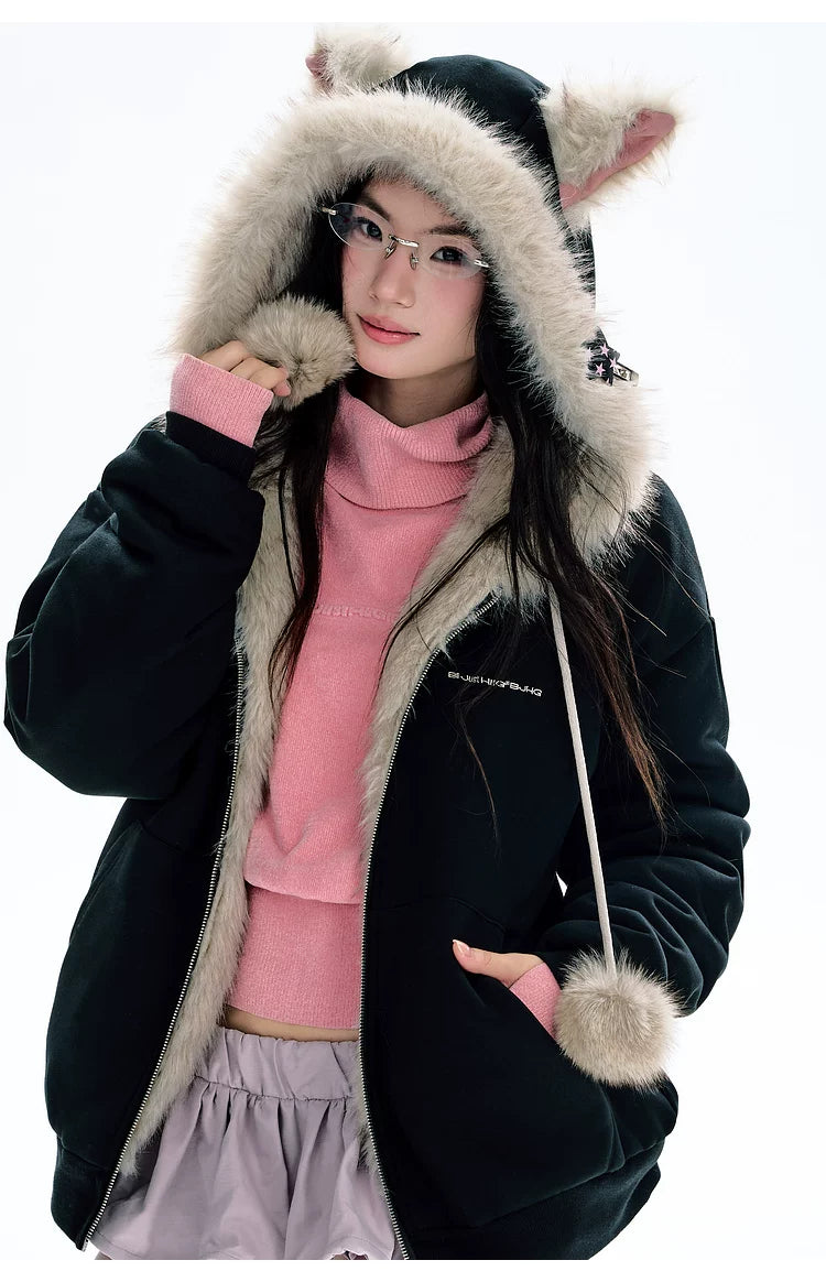 Bjhgfleece-linedheattech Hooded Zipperoutwear
