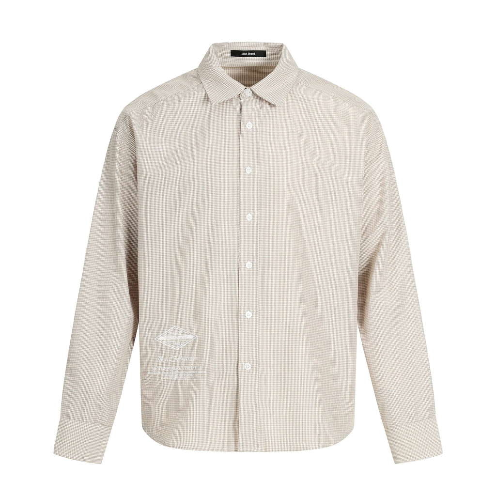 MADWITCH Light Luxury Alphabet Embroidered Plaid Shirt