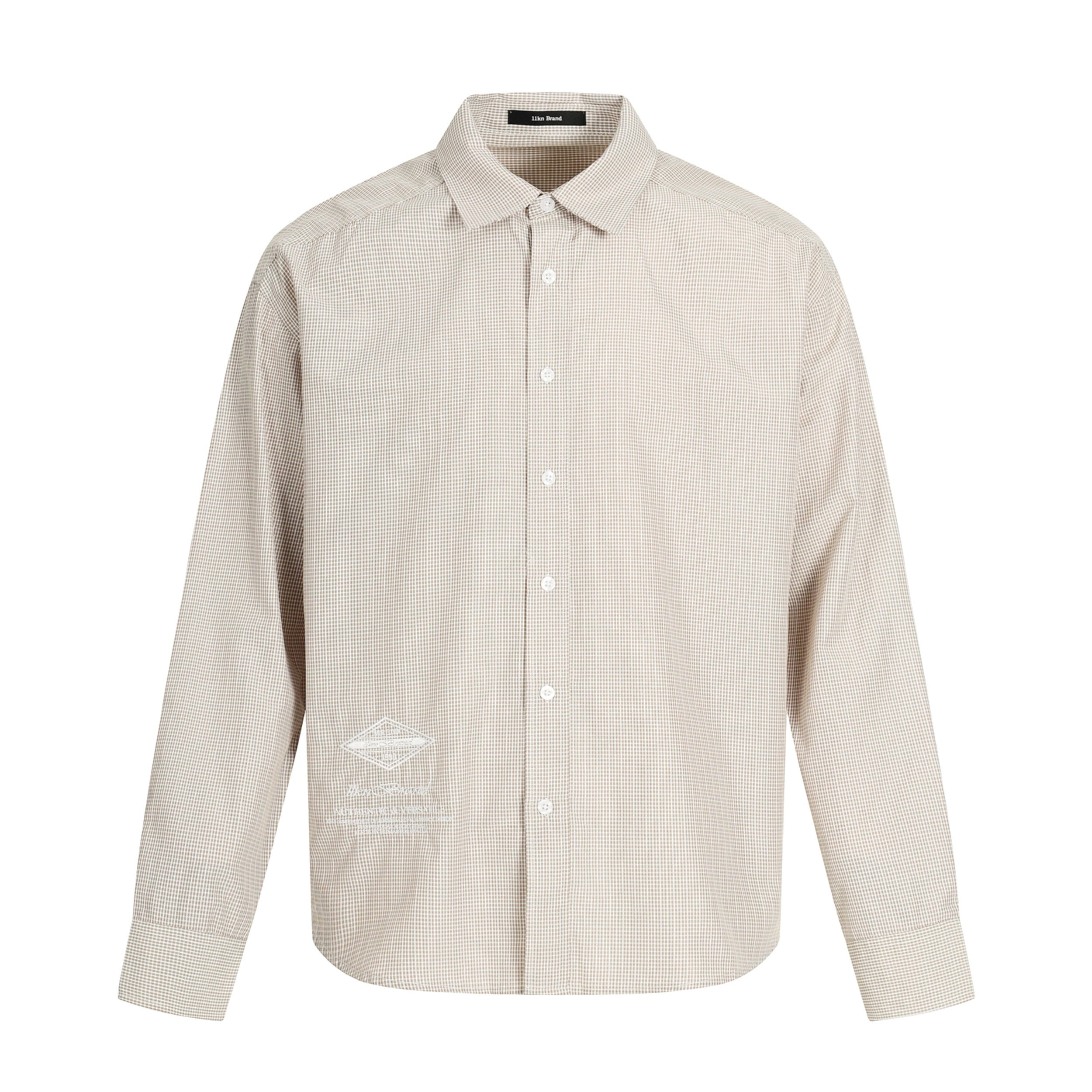 MADWITCH Light Luxury Alphabet Embroidered Plaid Shirt