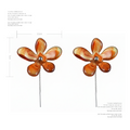 NO SOLUTION Amber Magnolia Smudge Earrings