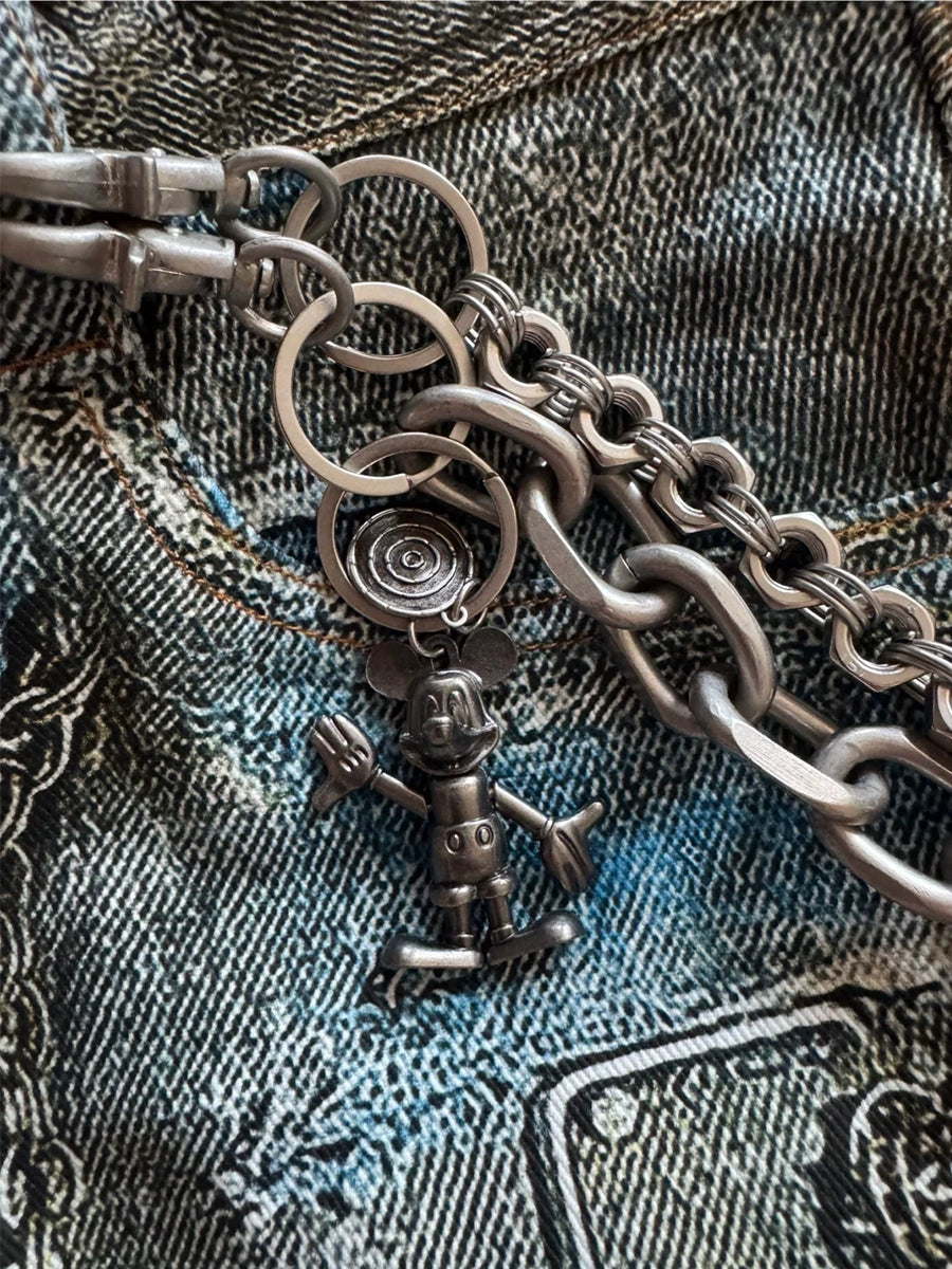 DND4DES Retro Old Spoof Mickey Pendant Trouser Chain