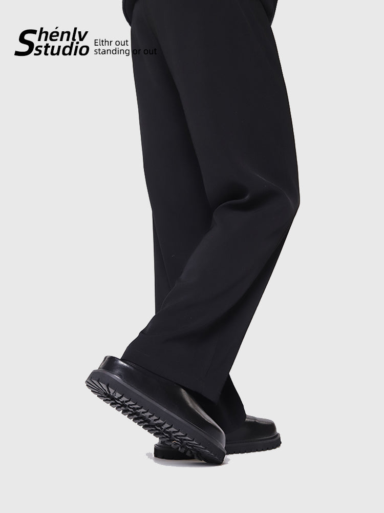 SHENLV STUDIO Leather Big Head Half Drag Casual Birkenstocks