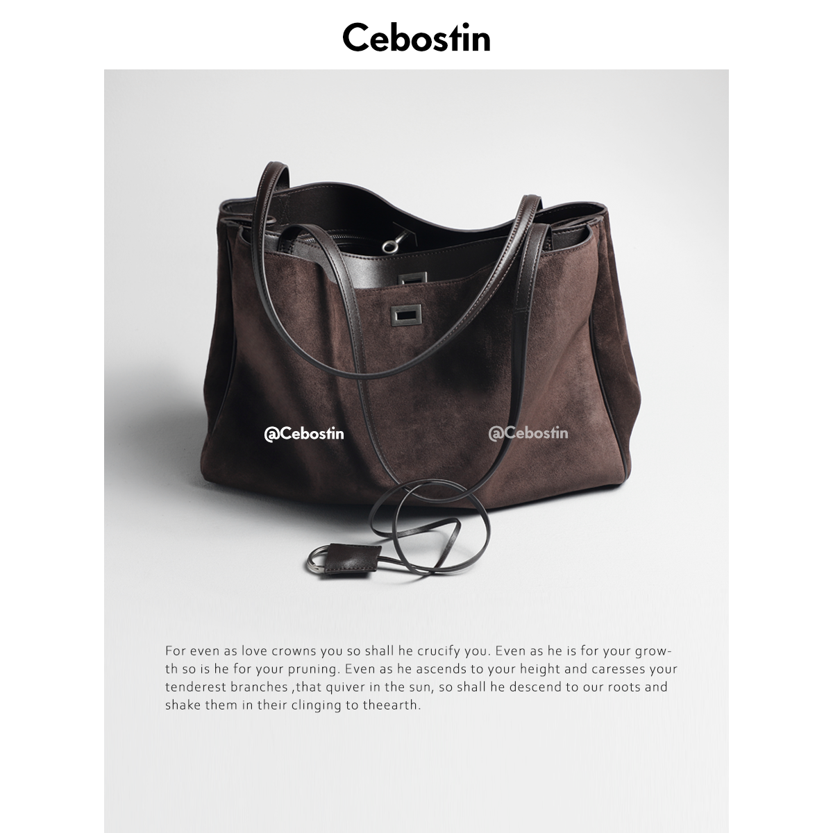 Cebostin First Layer Cowhide Large Capacity Messenger Bag