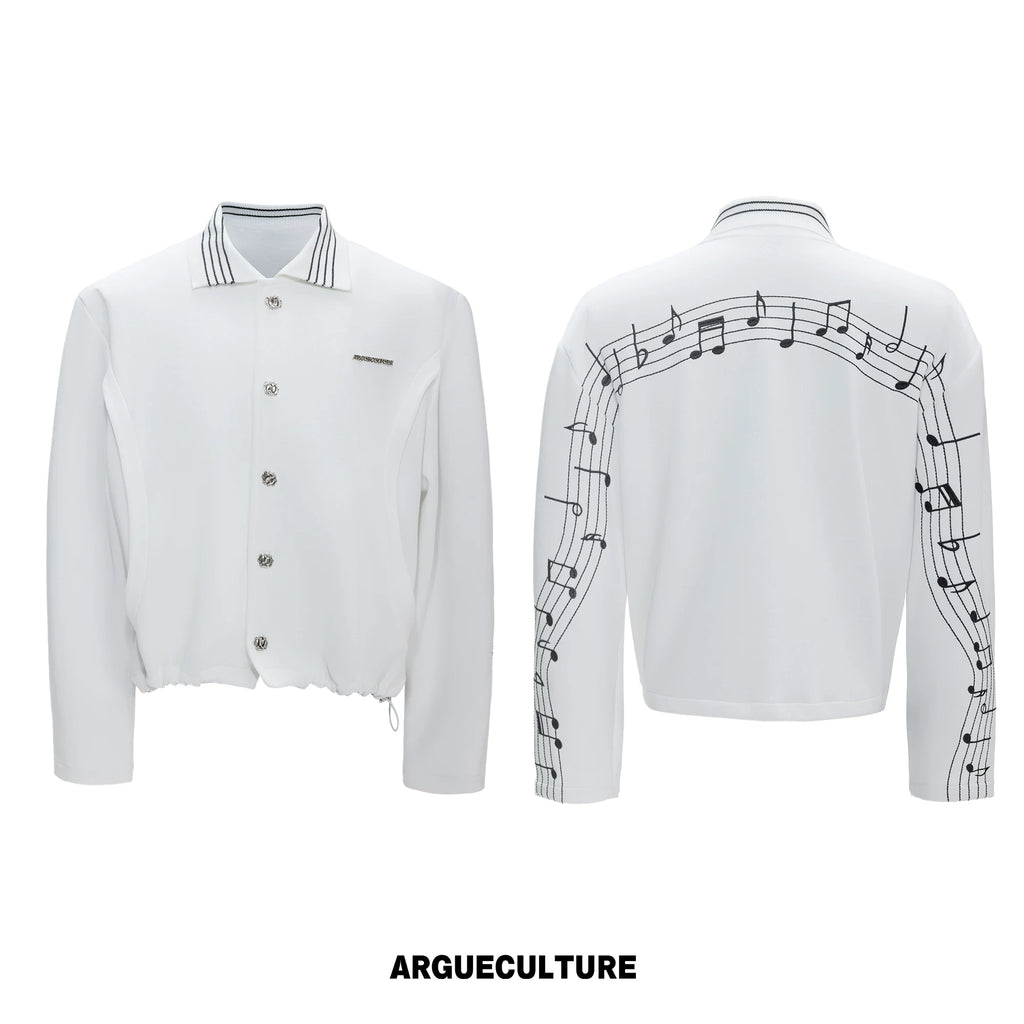 ArguECulturE Embroidered Music Note Sweater Set