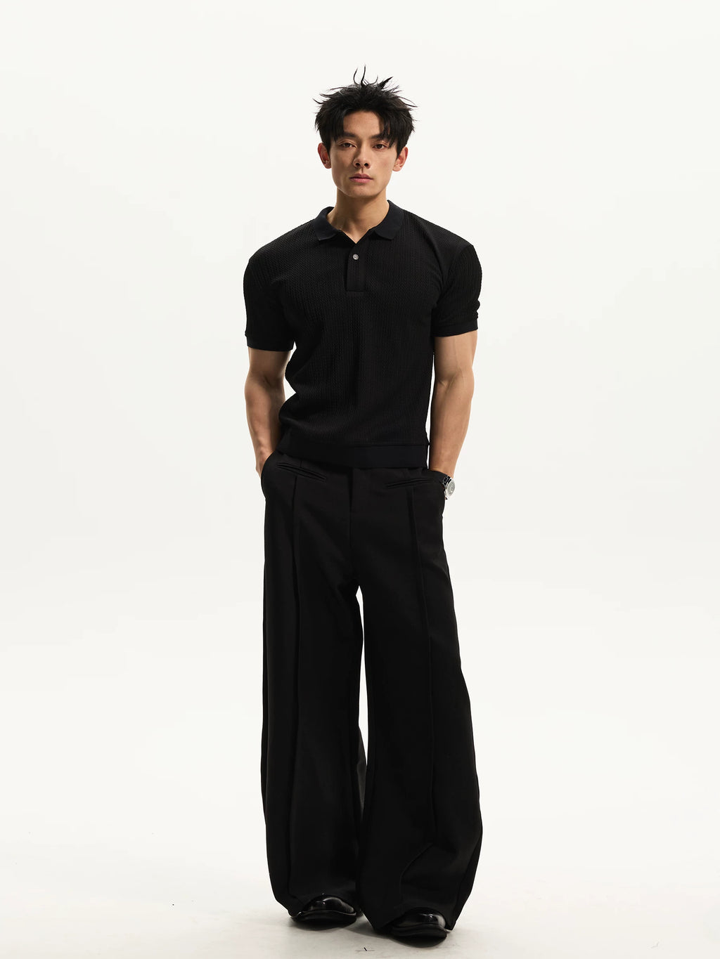 DAY NY Retro Casual Straight-shouldered POLO Shirt