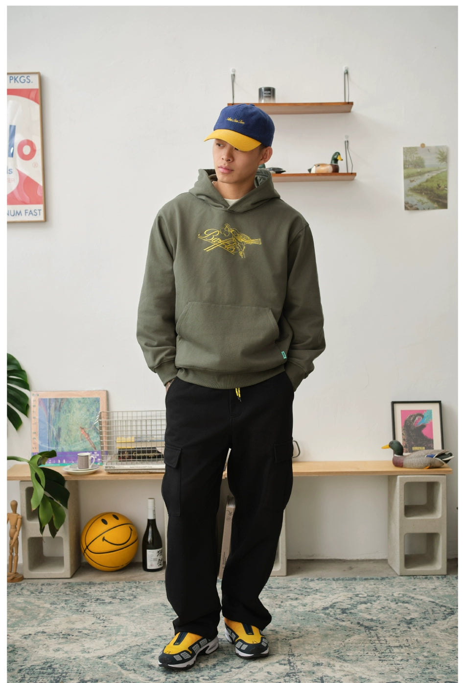 Battles Skylark Embroidered Hooded Sweater