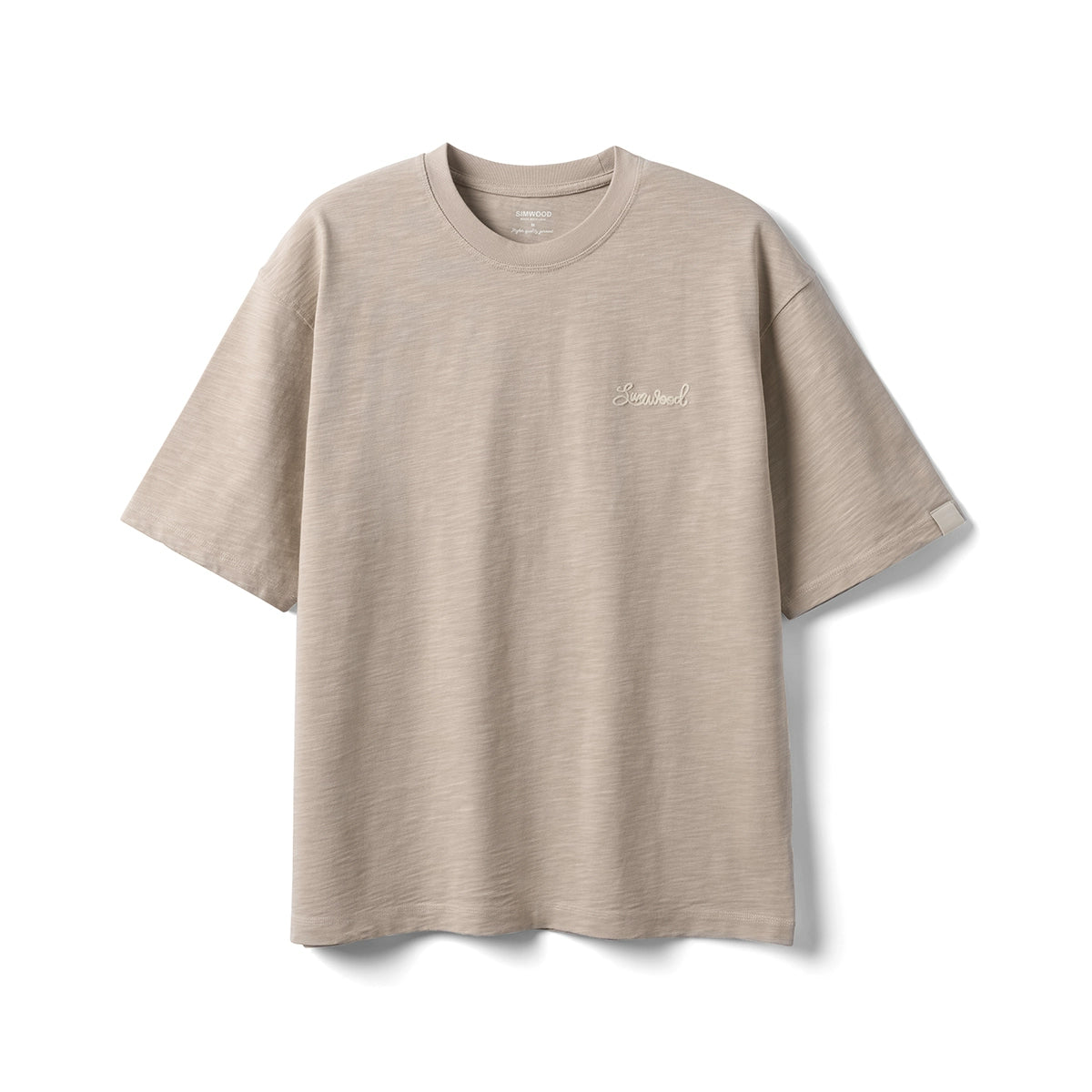 SIMWOOD Embroidery Casual Versatile Tee