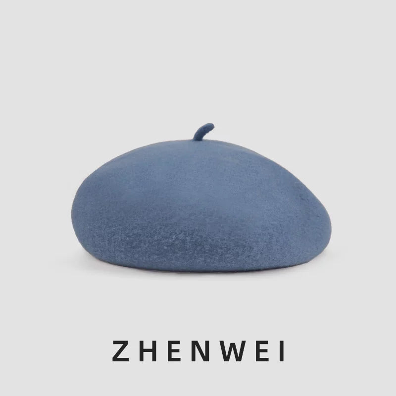 ZHENWEI Cloud Woolen Pure Wool Beret
