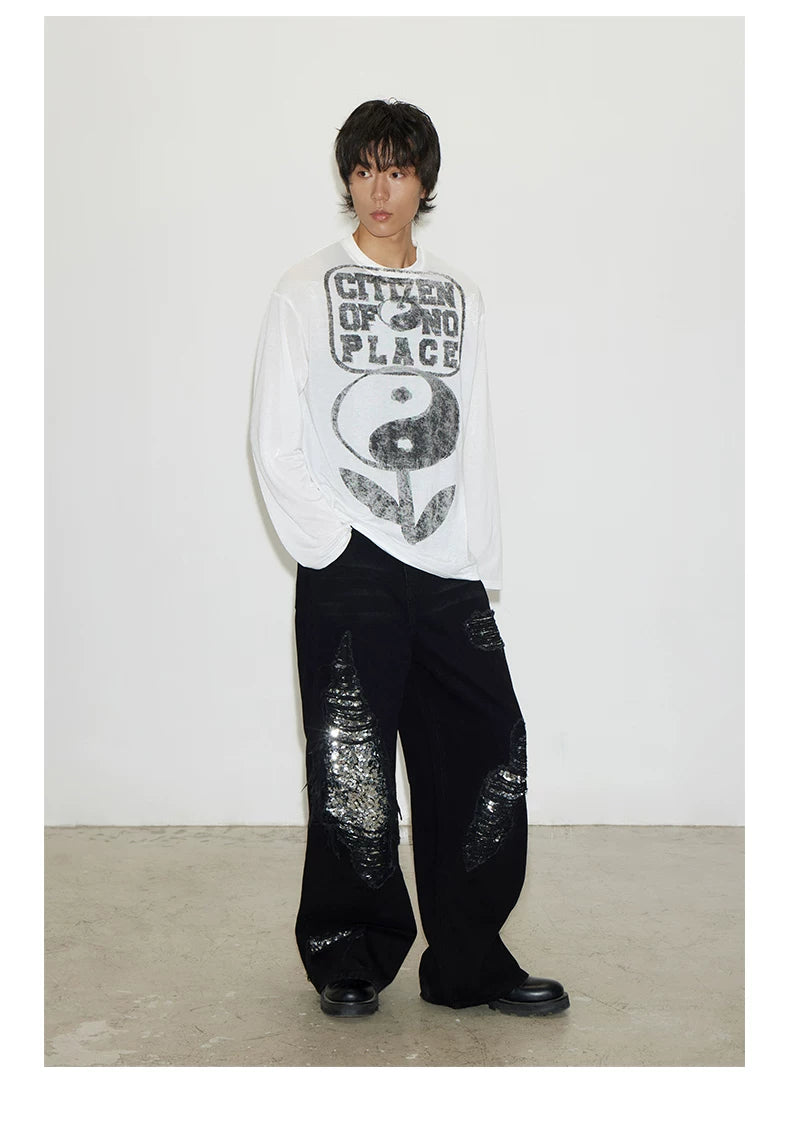 CONP Round Neck Casual Cool Long Sleeve