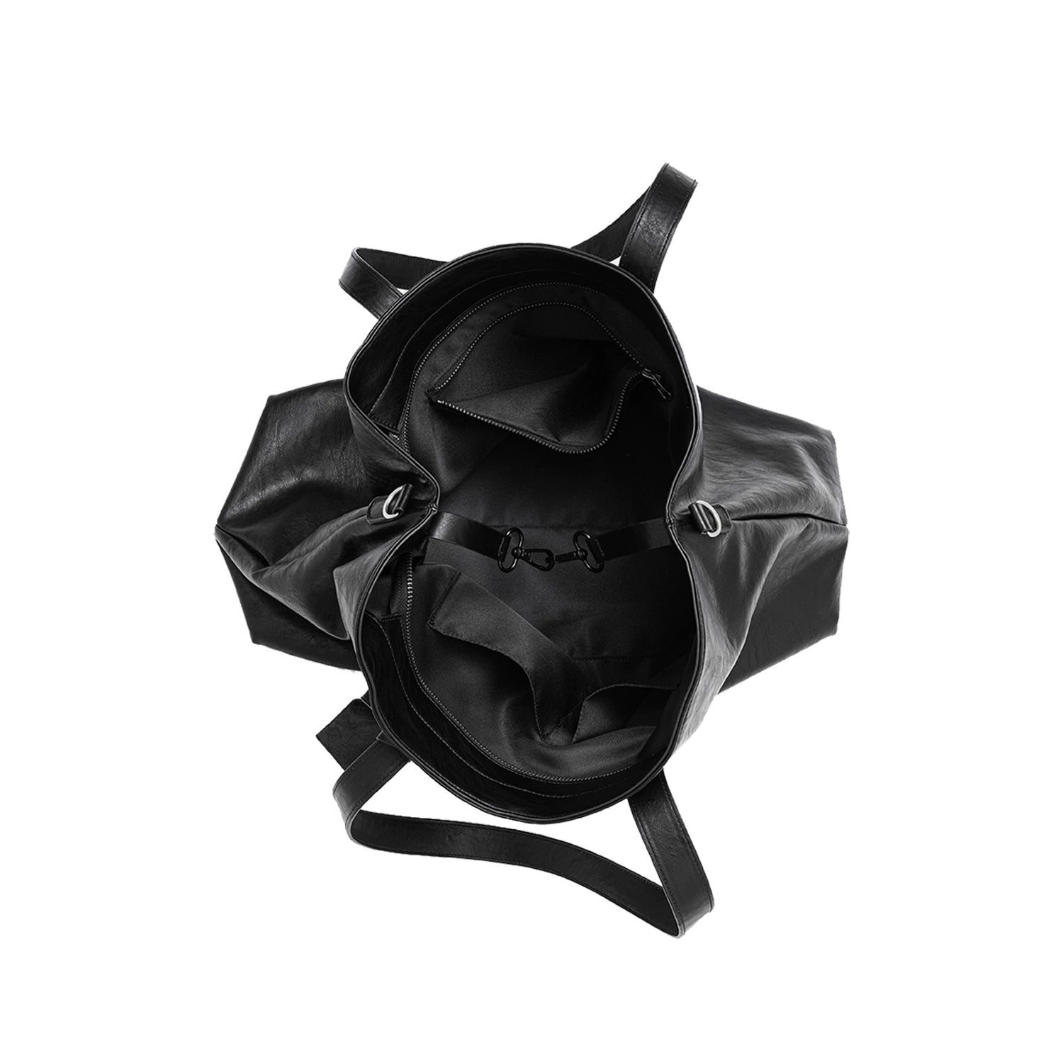 LR MADE Dark Suede Shoulder Tote Bag