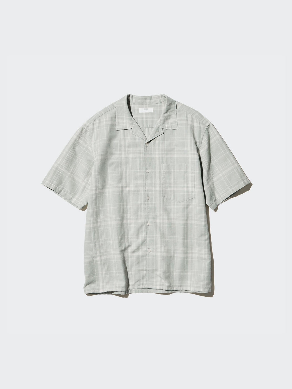 Uniqlo Men's Women's Cotton and Linen Plaid Shirt/Short Sleeve Shirt Cardigan Casual 25 Spring and Summer New 477903
