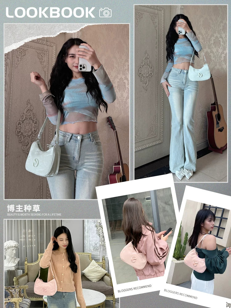 JACD Mint Green Zip-Top Hobo Bag