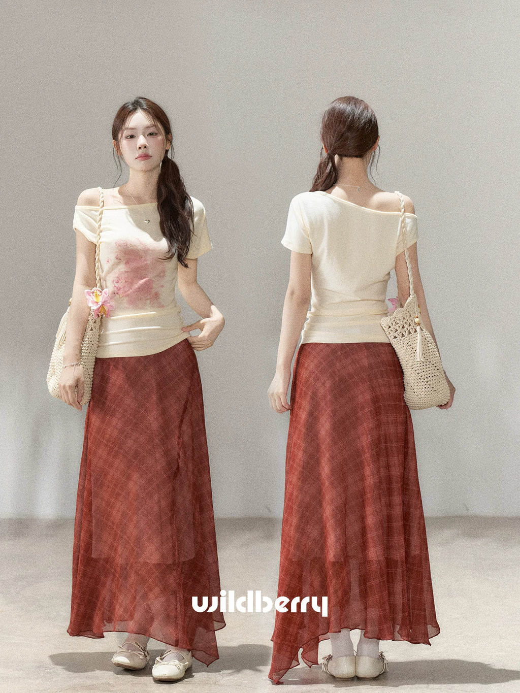 Wildberry Irregular Print Slim Tee