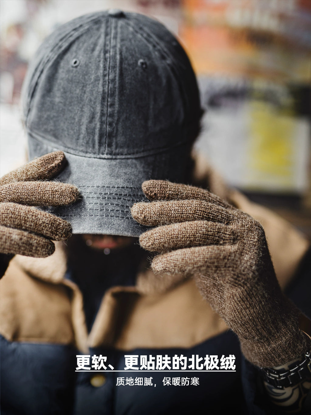Maden Vintage Thickened Cold Protection Gloves