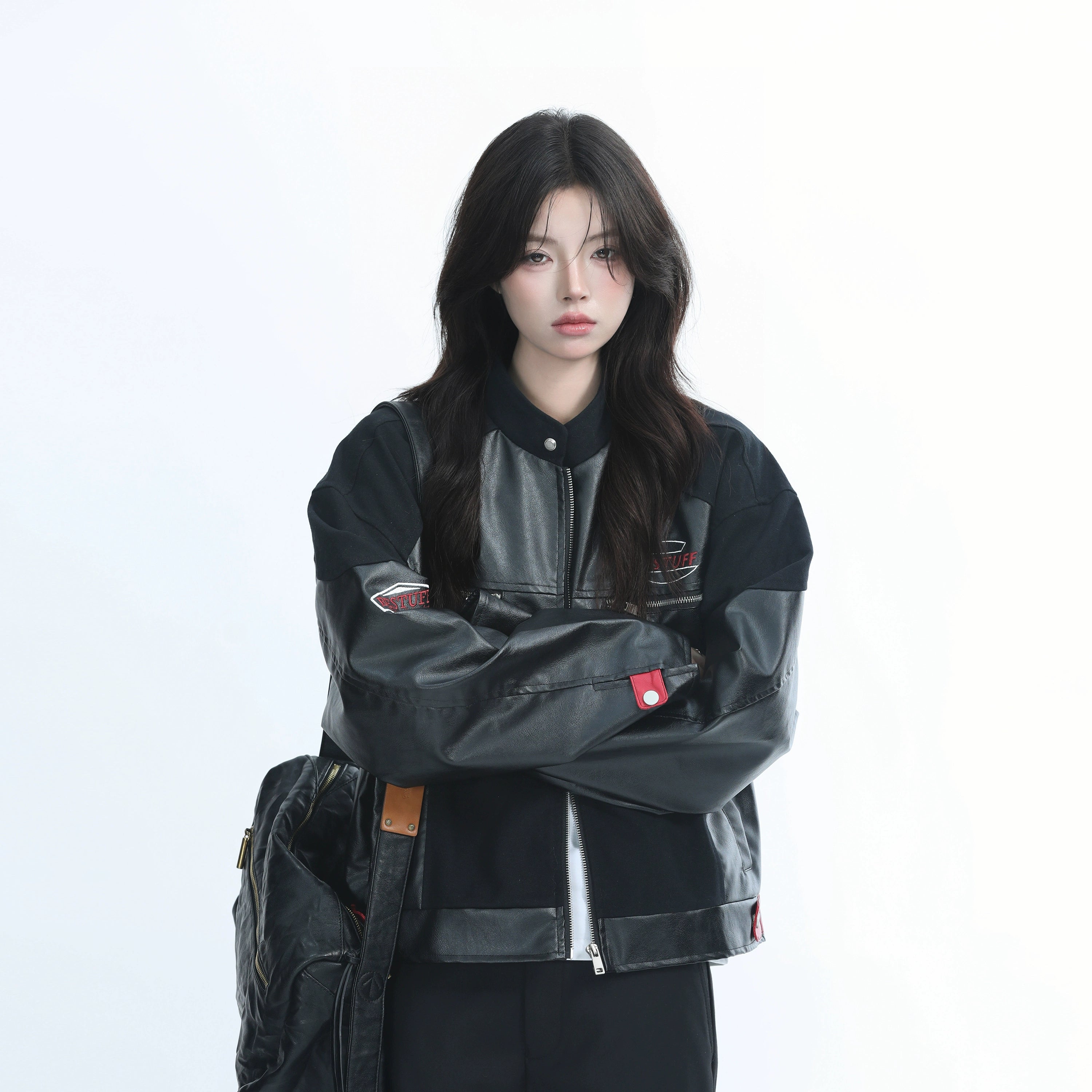 Zuocisankon Vintage Thickened Leather Jacket