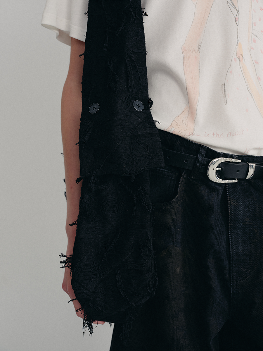 JCAESAR Fringed Rhombus Messenger Bag