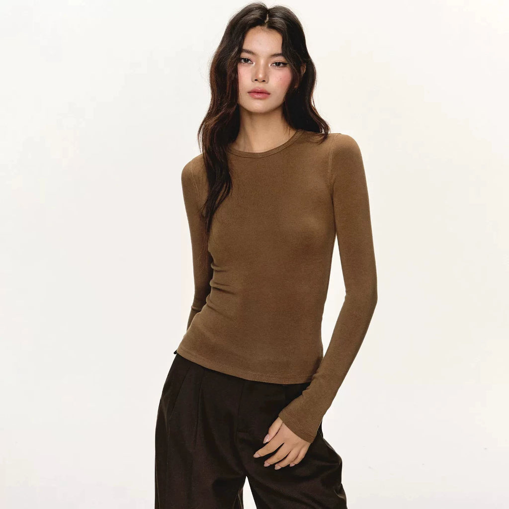 Anna Aneae Crewneck Slim Slim Long Sleeves