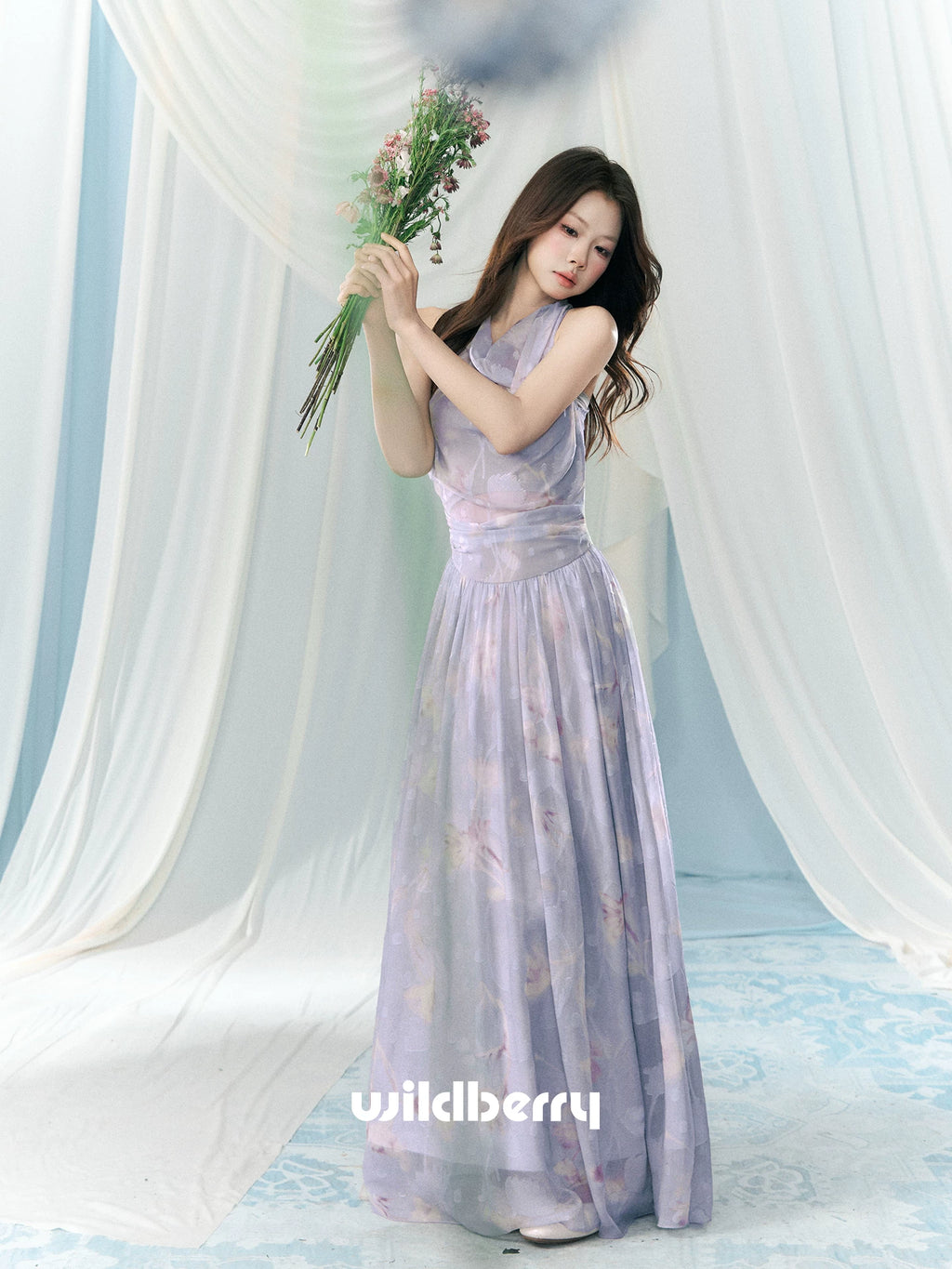 Wildberry Floral Waist Neck Dress